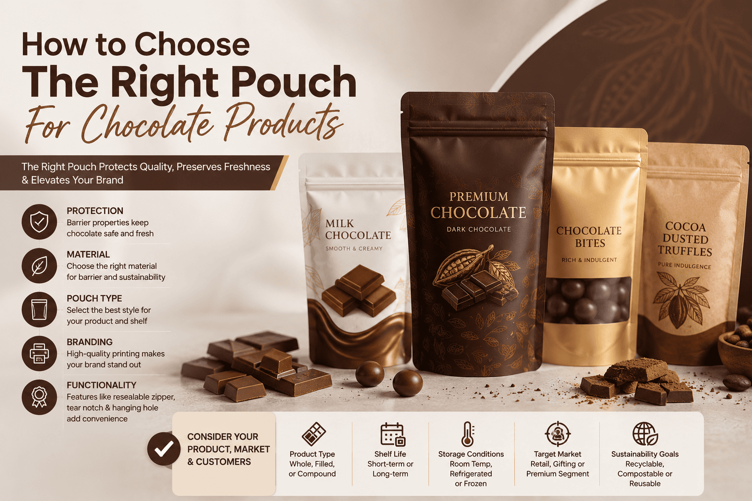 How To Choose Pouch For Chocolate
